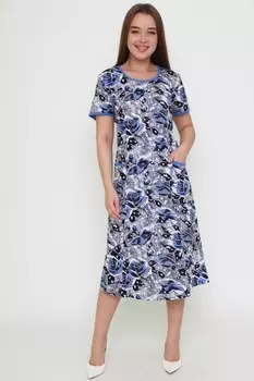 Платье трикотажное Лена (синее) рр