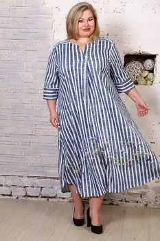 Платье трикотажное Леонида (полосы) рр