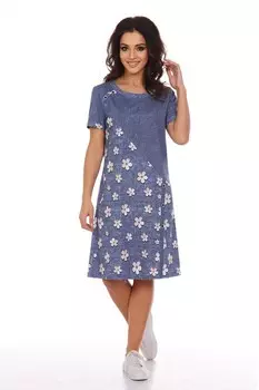 Платье трикотажное Леся (джинс) рр