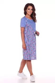 Платье трикотажное Леся (голубое) рр