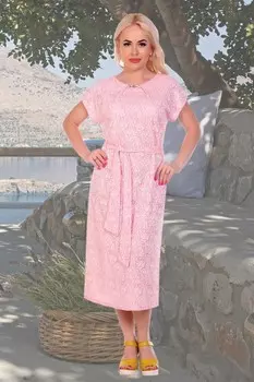 Платье трикотажное Летти (розовое)