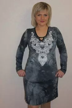 Платье трикотажное Лекси (серое)