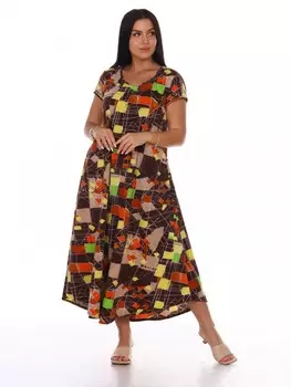 Платье трикотажное Лексия (коричневое) от