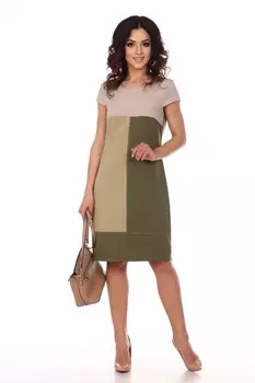 Платье трикотажное Либерти (оливковое) рр