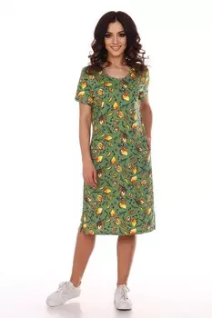 Платье трикотажное Литта (зеленое)