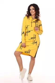 Платье трикотажное Лива (лимонное)