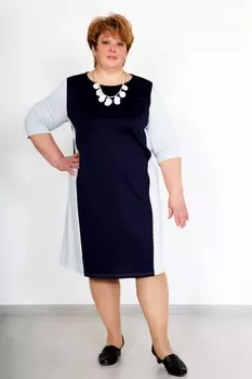 Платье трикотажное Лизбет (синее)