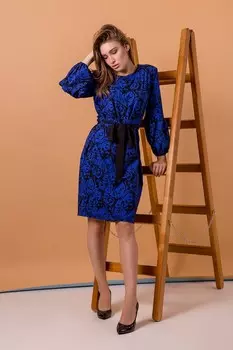 Платье трикотажное Лоанда (синее)