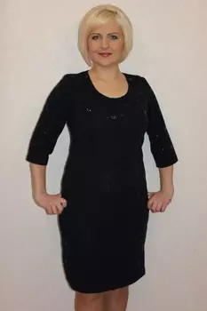 Платье трикотажное Лолли (синее)