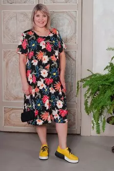 Платье трикотажное Лореляй (цветы) рр