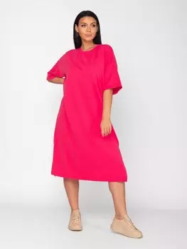 Платье трикотажное Лорена (фуксия)