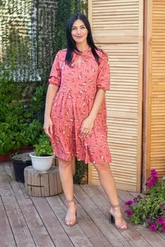 Платье трикотажное Лорилия (брусничное)