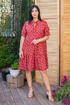 Платье трикотажное Лорилия (красное)