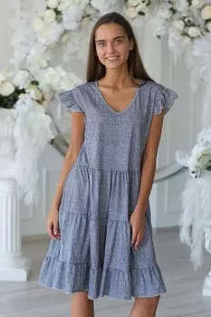 Платье трикотажное Лючана (серое)