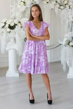 Платье трикотажное Лючана (сиреневое)