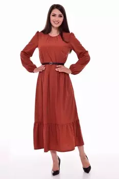 Платье трикотажное Лула (терракотовое)