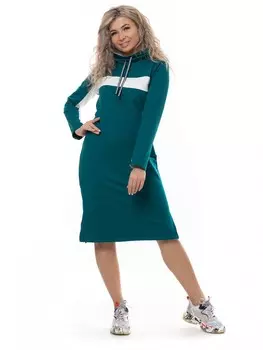 Платье трикотажное Лунара (изумрудное) рр
