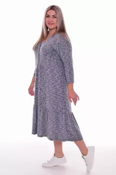 Платье трикотажное Лусия (серое)