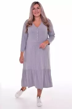 Платье трикотажное Лусия (светло-серое)