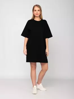 Платье трикотажное Магда (черное)