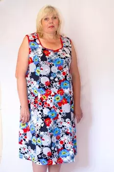 Платье трикотажное Маки (в ассортименте) рр