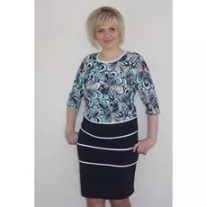 Платье трикотажное Мэль (голубое)