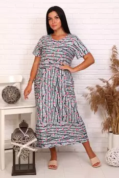 Платье трикотажное Малифия (зеленое)