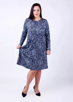 Платье трикотажное Малина (узор) рр