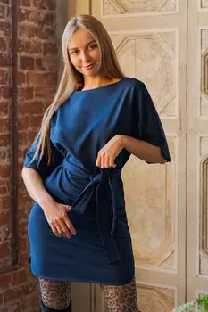 Платье трикотажное Марджори (индиго) рр