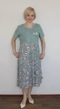 Платье трикотажное Маргарета (ромашки)