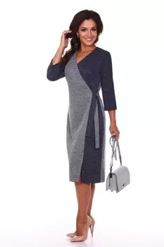 Платье трикотажное Марсель (индиго)