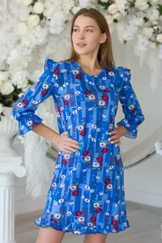 Платье трикотажное Марселия (голубое)