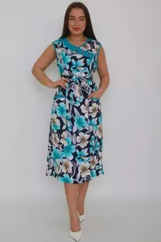 Платье трикотажное Матти (бирюзовое)
