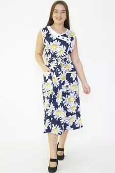 Платье трикотажное Матти (ромашки)