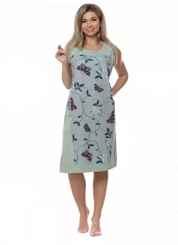 Платье трикотажное Маула (шалфей)
