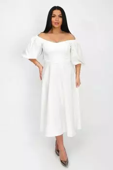 Платье трикотажное Мавис (молочное)