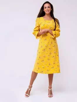 Платье трикотажное Мейлин (желтое)