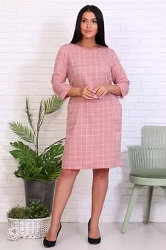 Платье трикотажное Мелани (розовое)