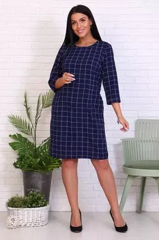 Платье трикотажное Мелани (синее)