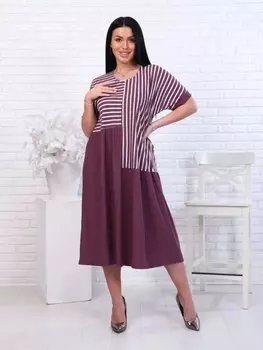 Платье трикотажное Мелибу (бордовое)