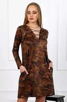 Платье трикотажное Мериса (камуфляж)