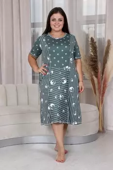 Платье трикотажное Меррил (оливковое)