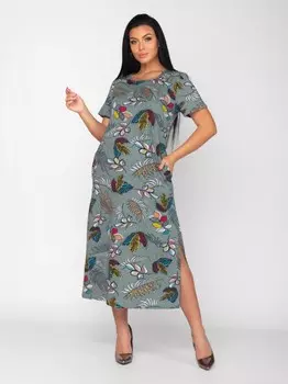 Платье трикотажное Михримах (зеленое)