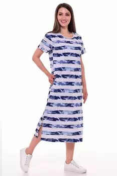 Платье трикотажное Мила (синее)