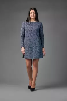 Платье трикотажное Милена (серо-синее) рр