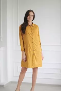 Платье трикотажное Мира (горчичное)