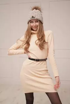 Платье трикотажное Моана (бежевое)