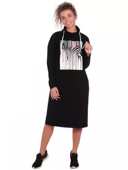 Платье трикотажное Моргана (черное)