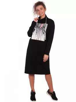 Платье трикотажное Моргана (черное) рр