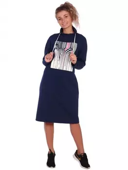 Платье трикотажное Моргана (темно-синее)